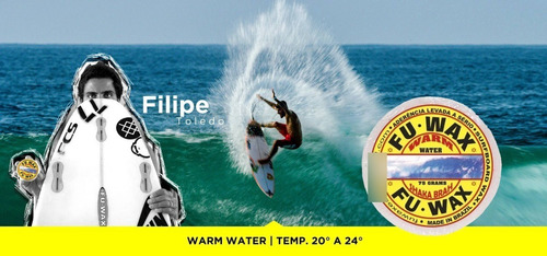 Parafina Surf Fu Wax Warm (amarela) - Unidade