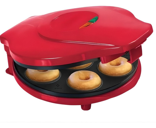 Maquina Para Hacer Donas Repostería Eléctrica Antiadherente Color Rojo