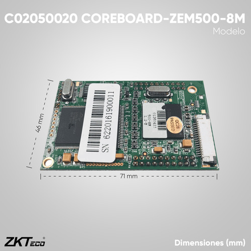 Zkteco Tarjeta Principal Para Control De Acceso Modelo C02050020 Coreboard-zem500-8m / Compatible Con Zkt Scr100