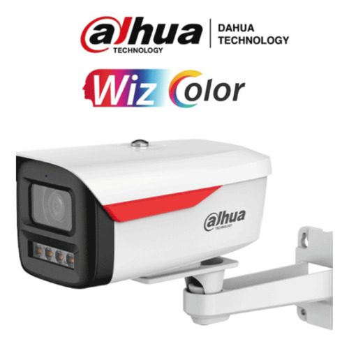 Cámara Ip Bullet Dahua 4mp Wizcolor Alarma Ir50 Poe Onvif Blanco