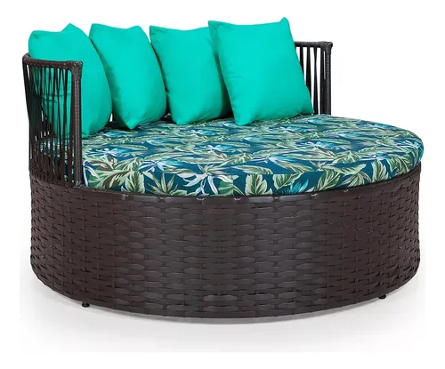 comprar Chaise Sofá Milano Junco Sintético Fibra Área Externa Jardim