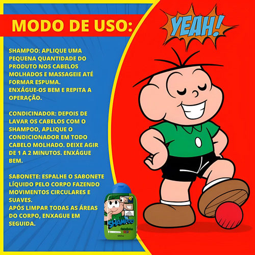 Shampoo 3 Em 1 Cebolinha 260ml.
