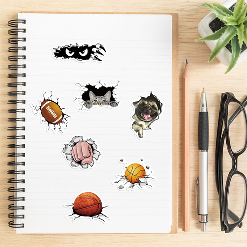 Pegatinas De Animales Divertidos Para Niños Calcomanías Imp