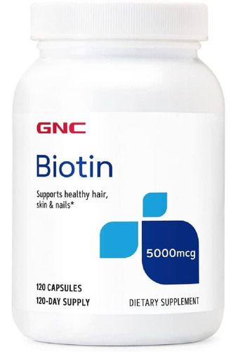 Biotina 5000 Mcg Gnc 120 Cápsulas