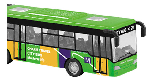 Qa Autobús De Aleación Con Retroceso, Juguete De Verde