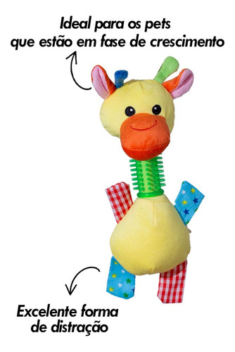Brinquedo Para Cachorro Pelúcia Pato Mordedor Com Apito