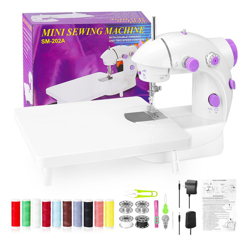 Mini Maquina De Coser Con Mesa De Extension, Kit De Costura