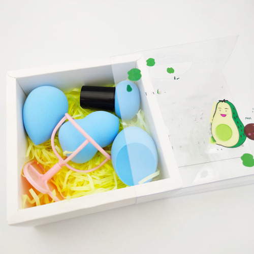 Set De Cojines Wet And Dry Beauty Con Forma De Huevo Y Cabez
