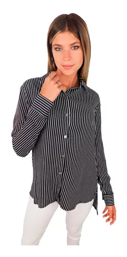 Camisa Rayas Vertical Mujer |