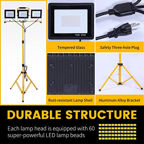 Luces De Trabajo Led Con Soporte Ajustable Y Trípode