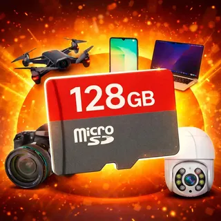 Cartão de Memória 128 GB para Câmeras Wi-Fi, Drones e Micro SD