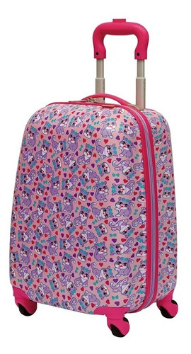 Imagem 4 de 10 de Kit Mochila Malinha Escolar Infantil Gatinha Cat 4 Rodinhas