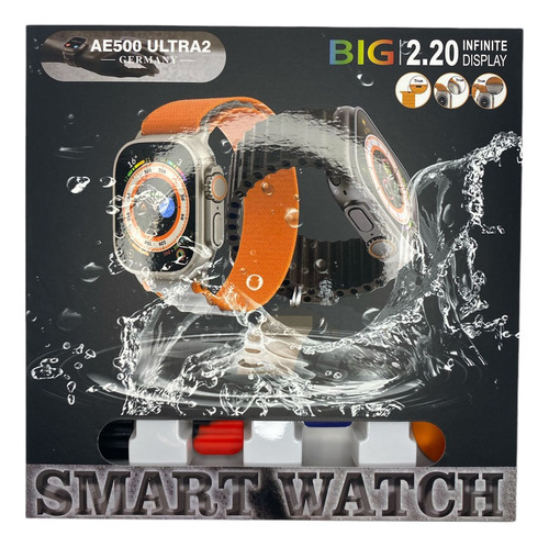 Smart Watch Ae500 Ultra2 49mm + 4 Correas Deportivas