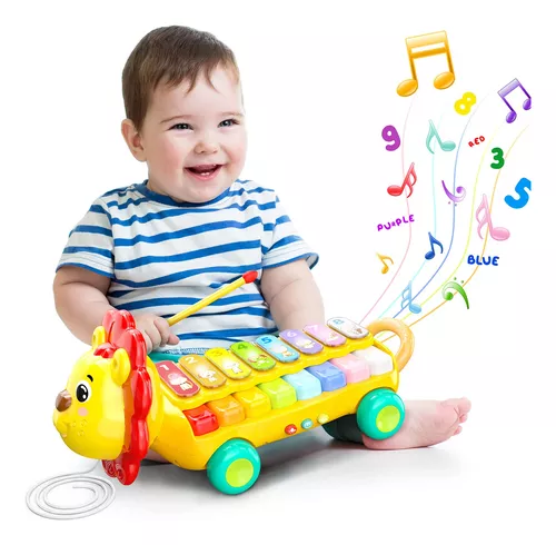  Juguetes para niñas de 1 año, piano para bebé, juego de batería  para niños pequeños de 1 a 3 años, xilófono, juguetes musicales,  Whack-A-Mole, juguetes para bebés de 12 a 18