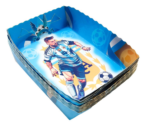 12 Platos Decorativos  Messi Argentina Futbol