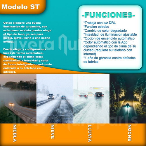 Vst Bluetooth Dual Color Led 9006 Niebla C Class 2006