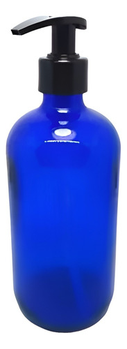 Frasco Vidrio Azul 500cc Ml Dispensador Válvula Cremera X20