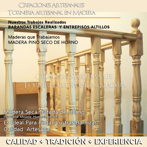 Pasamanos De Madera Pino Barandas Balaustre Balcon Escalera