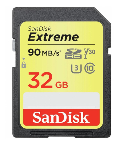 Memoria Flash Sandisk Extreme, 32gb Sdhc Uhs-i Clase 10