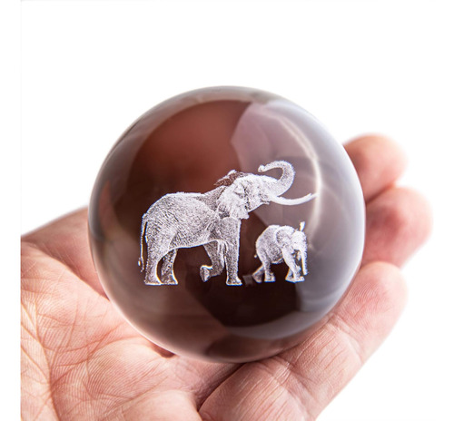 Papel De Bola De Vidrio 3d Laser Elephant Crystal 60