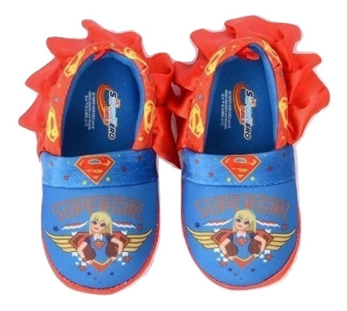 Pantufla Supergirl Niña Pantuflas Superwoman Talla 4 A 6 Año