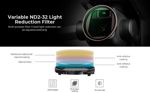 Filtro Drone Cpl, Nd2-n32, Black Soft 1/4, Dji Mavic 3 K&f