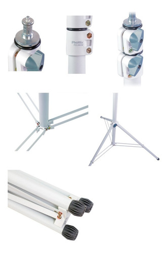Imagen 4 de 10 de Columna Pie De Iluminación 3 Secciones 280cm Phottix Px280w