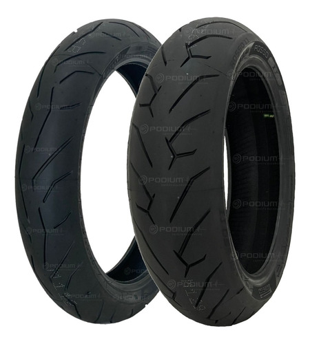 Par Pneu 100/80-17+140/70-17 Pirelli Diablo Rosso 2 Radial