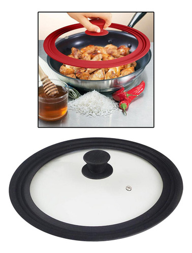 Qa1 Tapa De Vidrio De Silicona Universal 16 A 18 A 20cm