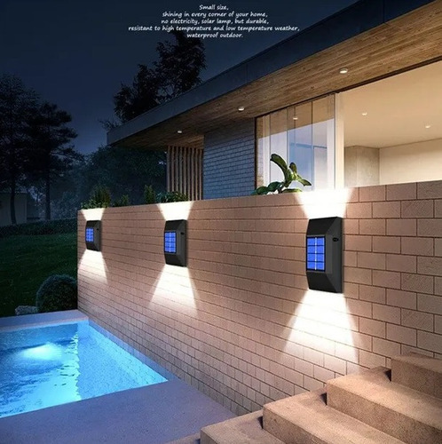 4 Piezas De Luces Solares De Pared For Decoración De Terraz