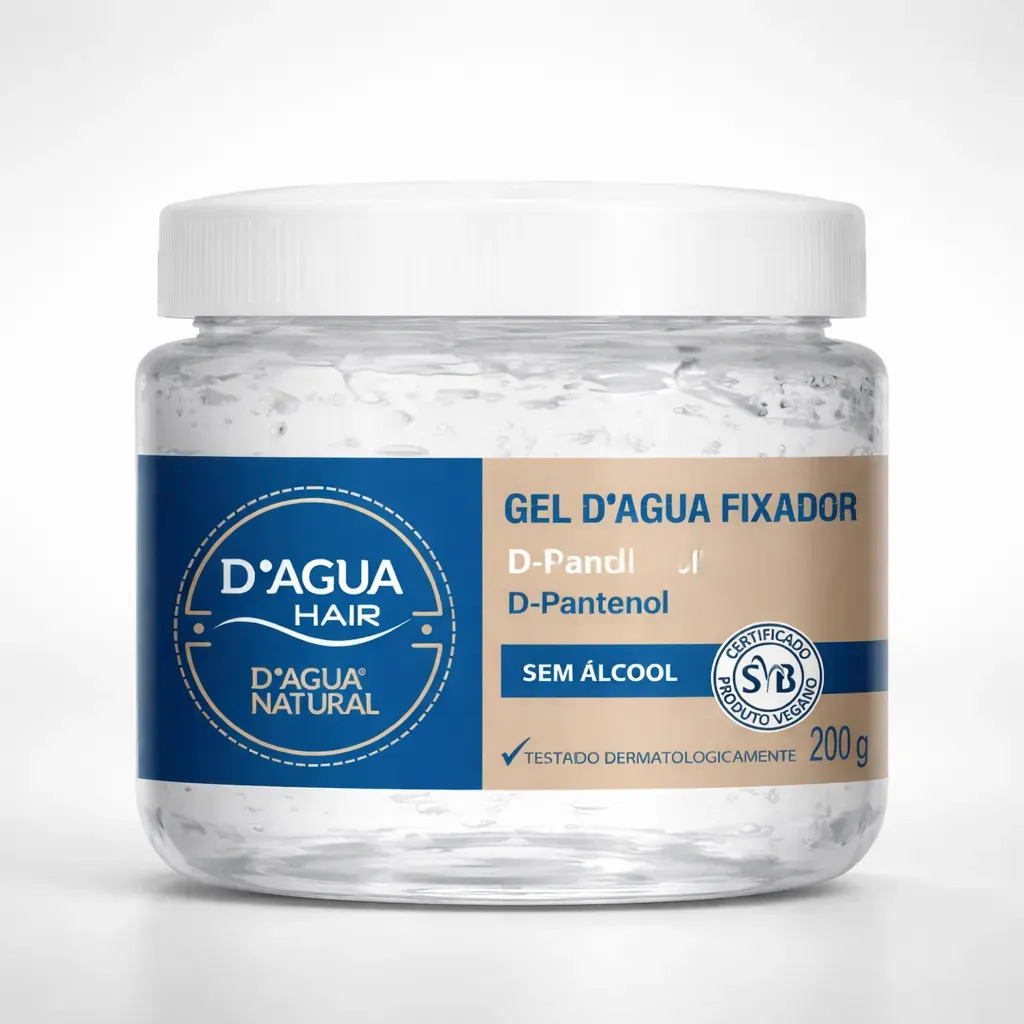 D'Agua Natural Gel Fixador de Penteados para Cabelos 200g Uso Diário — miniatura 8