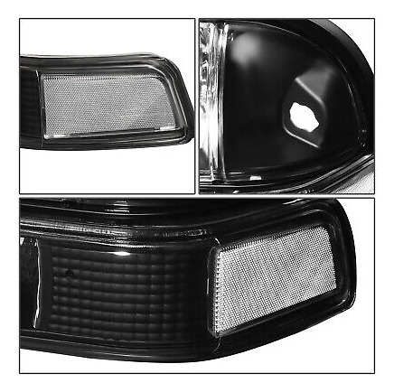 Black Housing Headlight+clear Signal+6000k White Led Sys Oad