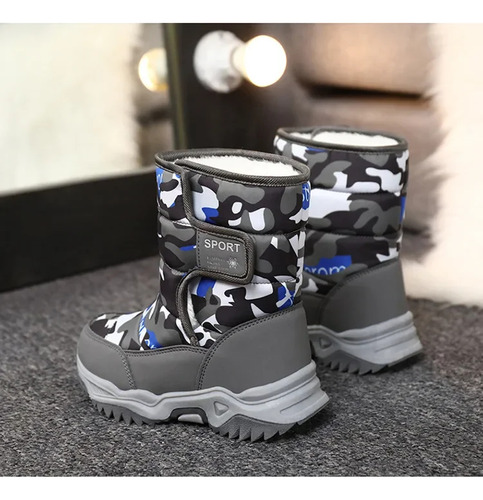 Botas De Nieve Impermeables Con Forro Polar Para Niños