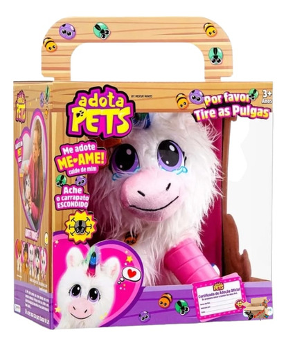 Bicho Ursinho De Pelúcia Adota Pets Com Acessórios Multikids