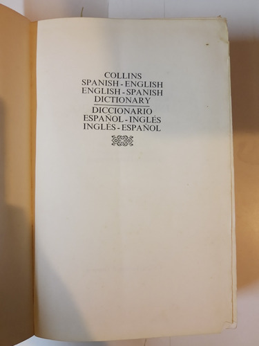 Collins Spanish Dictionary Español - Ingles L329b 