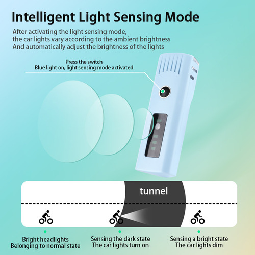 Luz Led Abs Para Bicicleta Intelligence, Haz Ancho, Recarga