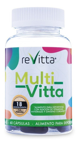 Multivitamínico Multivitta 60 Cápsulas Revitta Wellness Sabor Softgels