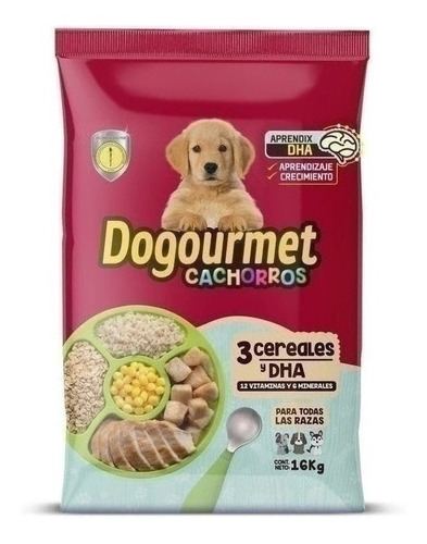 Dogourmet Cachorros 3 Cereales - 16 Kg