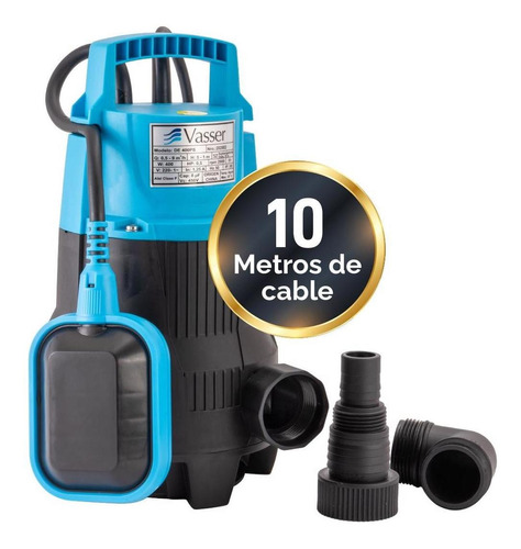 Bomba Desagote Agua Sucia Vasser De400ps 400w 10mts Cable 40