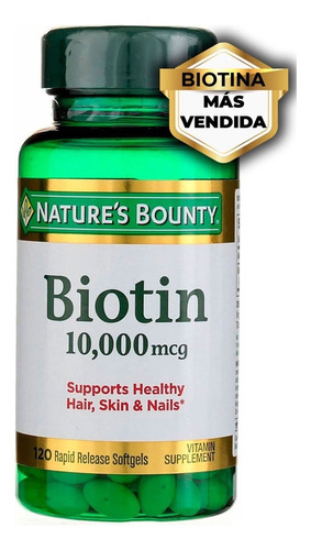 Rápida Absorción Biotina 10,000 Mcg Con 120 Caps