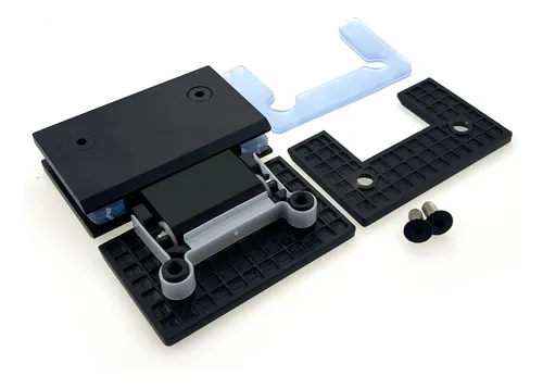 Bisagra Blindex 180 Grados Mampara Vidrio 6 A 12mm Negro