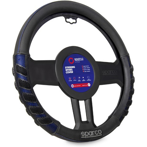 Funda Cubre Volante Forro De Timon Fibra Sparco Sps101bl