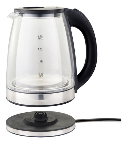 Jarra Electrica Hervidor Agua 2l Vidro Cafetera Tetera Color