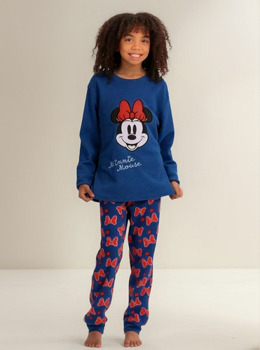 Pijama Micropolar Minnie Caffarena Azul Talla 14 30948