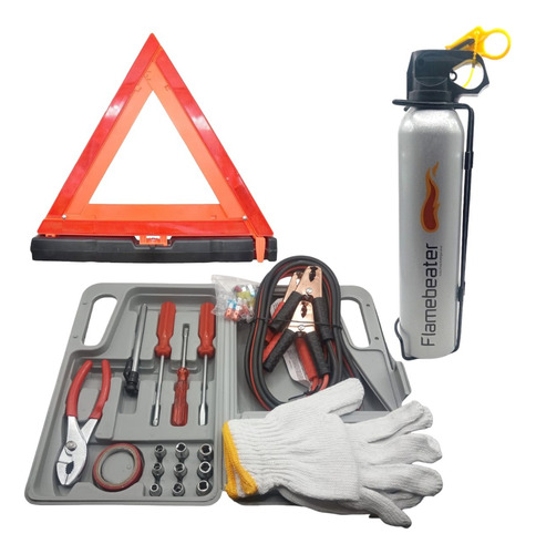 Kit De Seguridad Con Extintor Y Triangulo Emergencia Auto