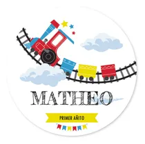Comprar Kit Imprimible Trenes Rojo Amarillo Azul Tukit