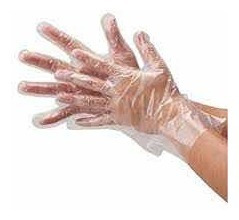 Guantes Transparentes De Polietileno Talla M