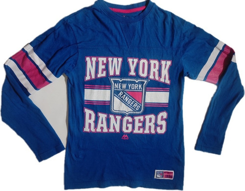 Playera Manga Larga Majestic Nhl Rangers