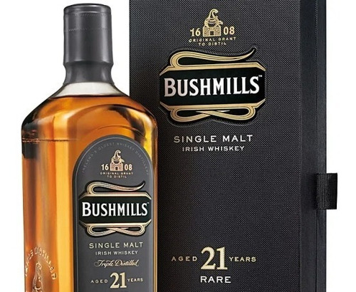 Imagen 6 de 10 de Whisky Bushmills 21 Años Single Malt 700ml En Estuche