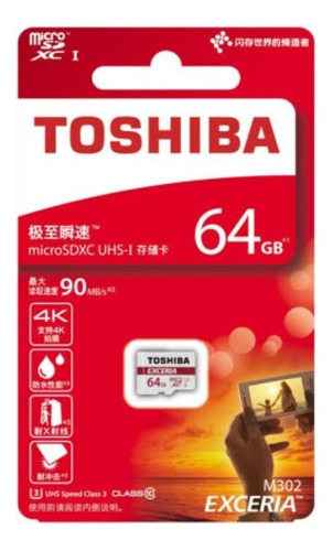 Memoria Micro Sd Toshiba 64gb Sdxc U3 Uhs-1 90 Mb/s - 4k